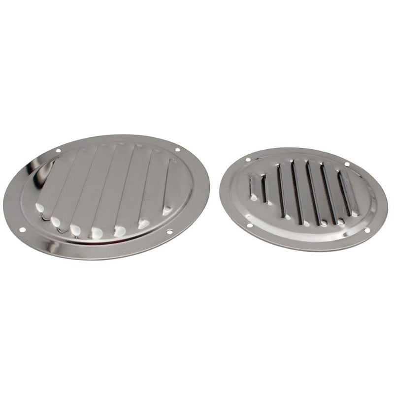 Amadget 5" Round Louvered Air Vent, 316 Stainless Steel Marine Boat Vent Cover, 2 Pcs - Image 2